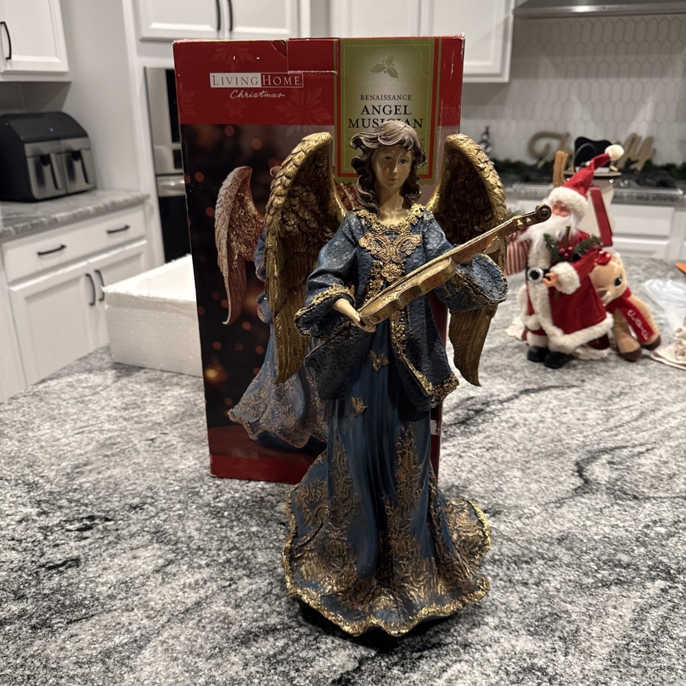 18" Renaissance Angel with Musician instrument Xmas Holiday Decoration W/Box